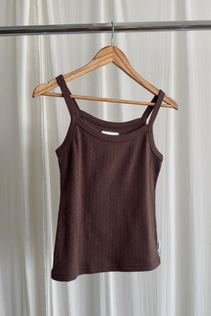 Pointelle Eve Cami in Chocolate