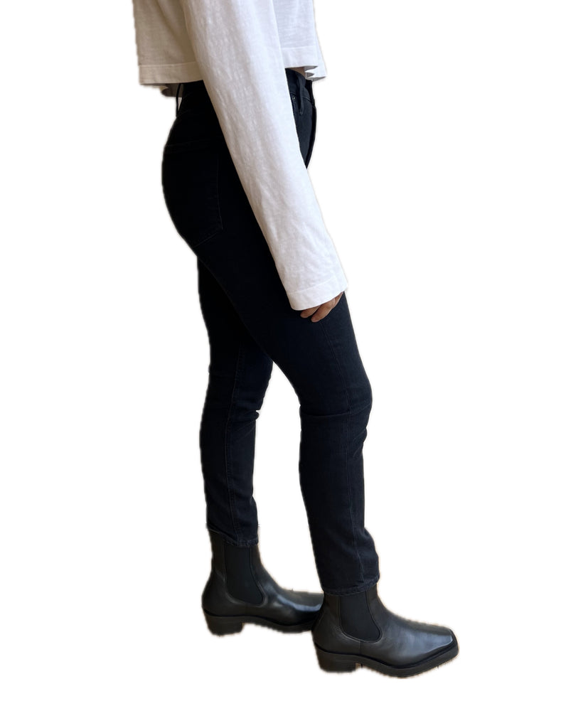 Nico high-rise slim fit in washed black