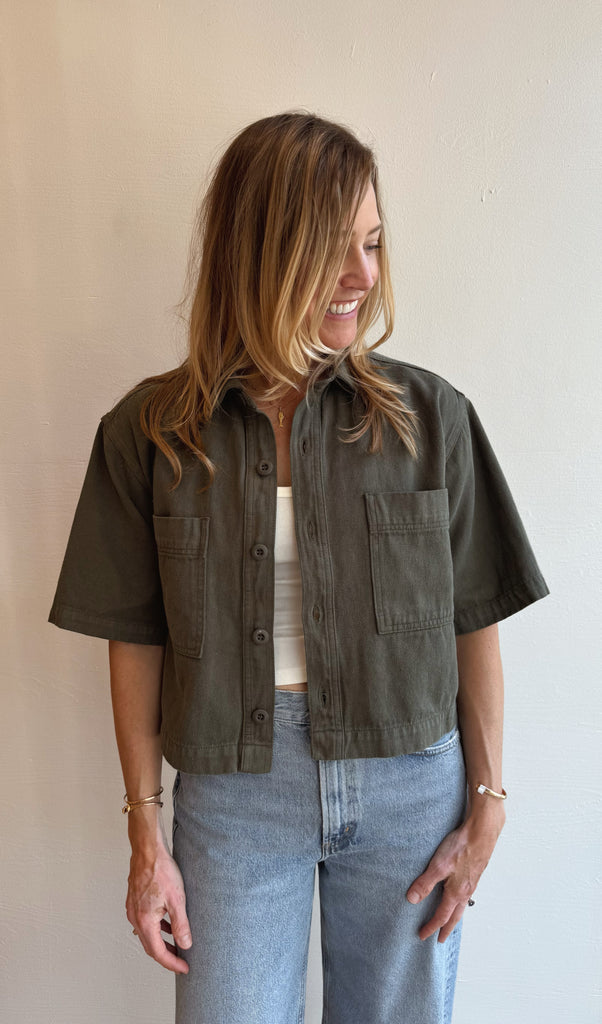 Phinney Twill Shirt in Olive Green