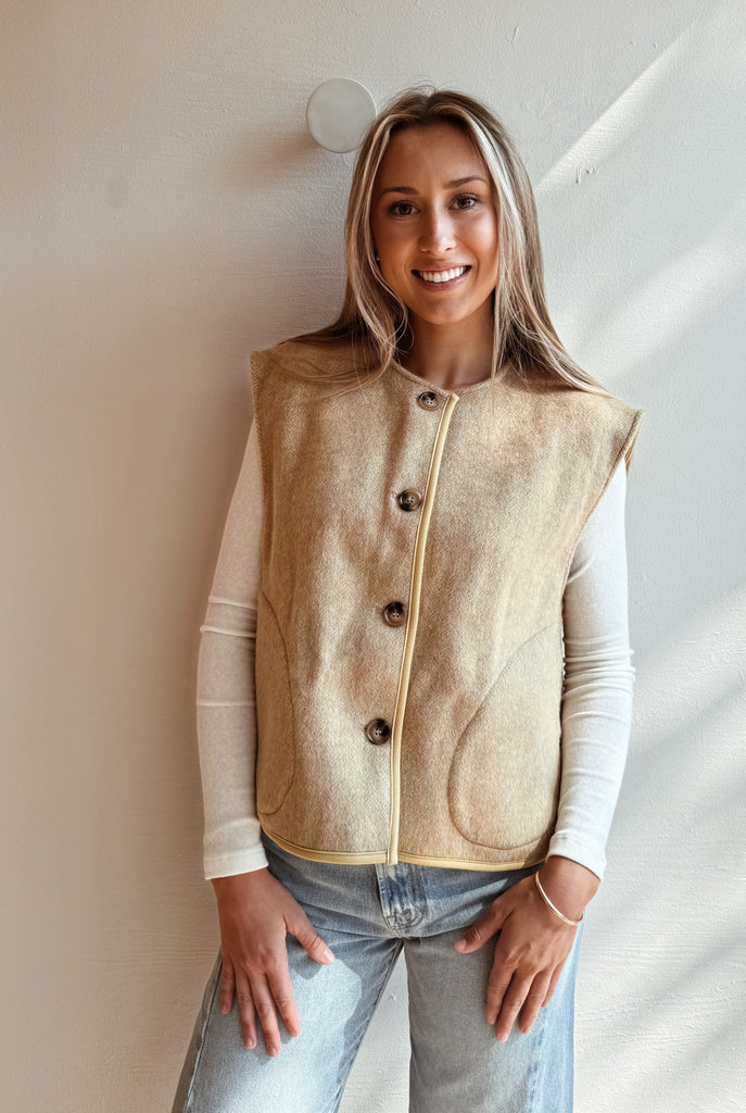 Wool scarf vest