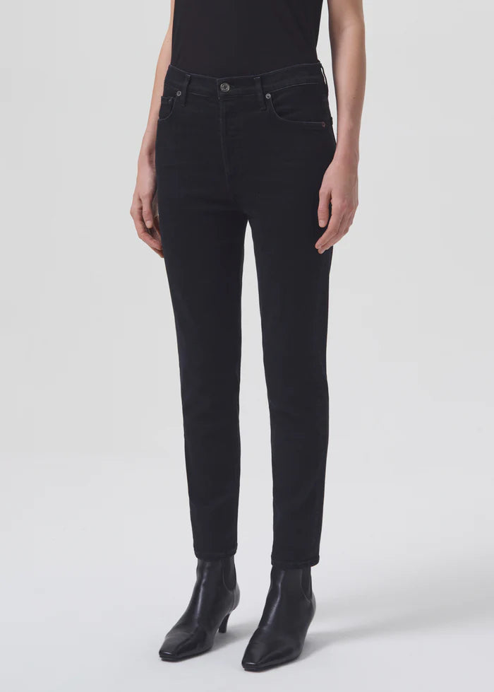 Nico high-rise slim fit in washed black
