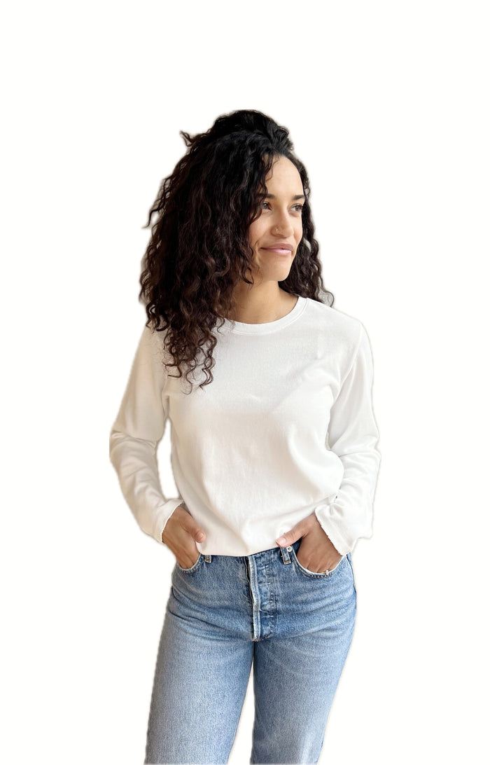 Everyday long-sleeve tee in white