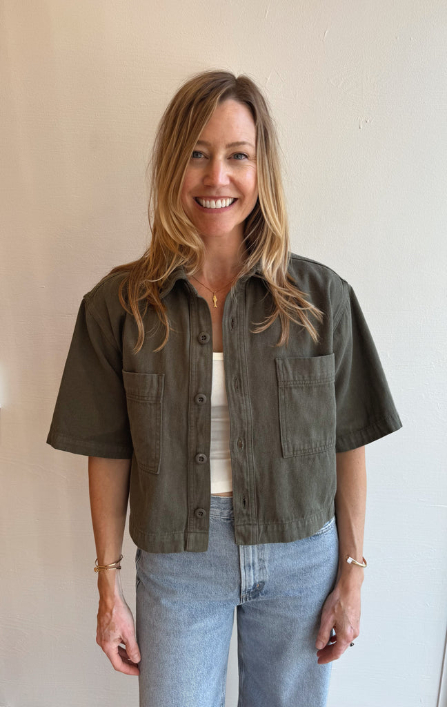 Phinney Twill Shirt in Olive Green