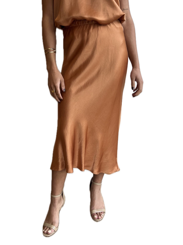 Slip Skirt in Copper