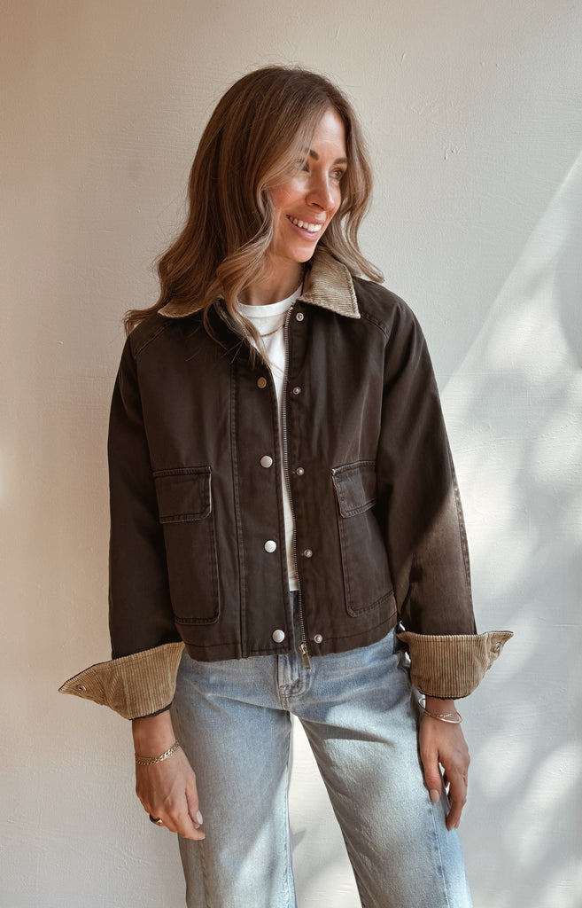 Washed black DIXON barn jacket