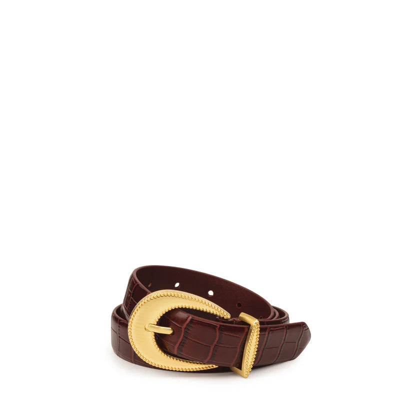 The MAZARA belt in cranberry