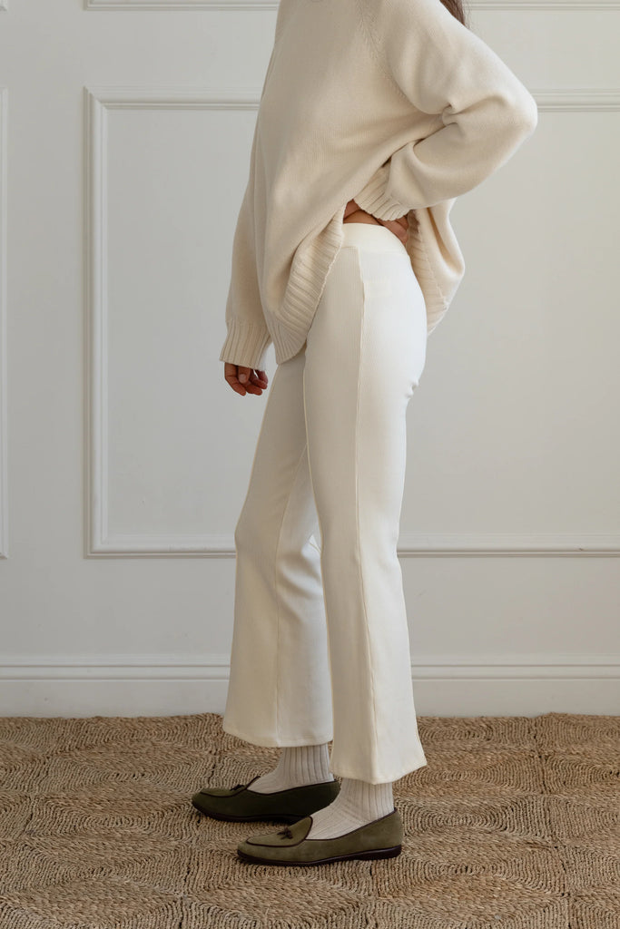 The Rib kick falre in creme