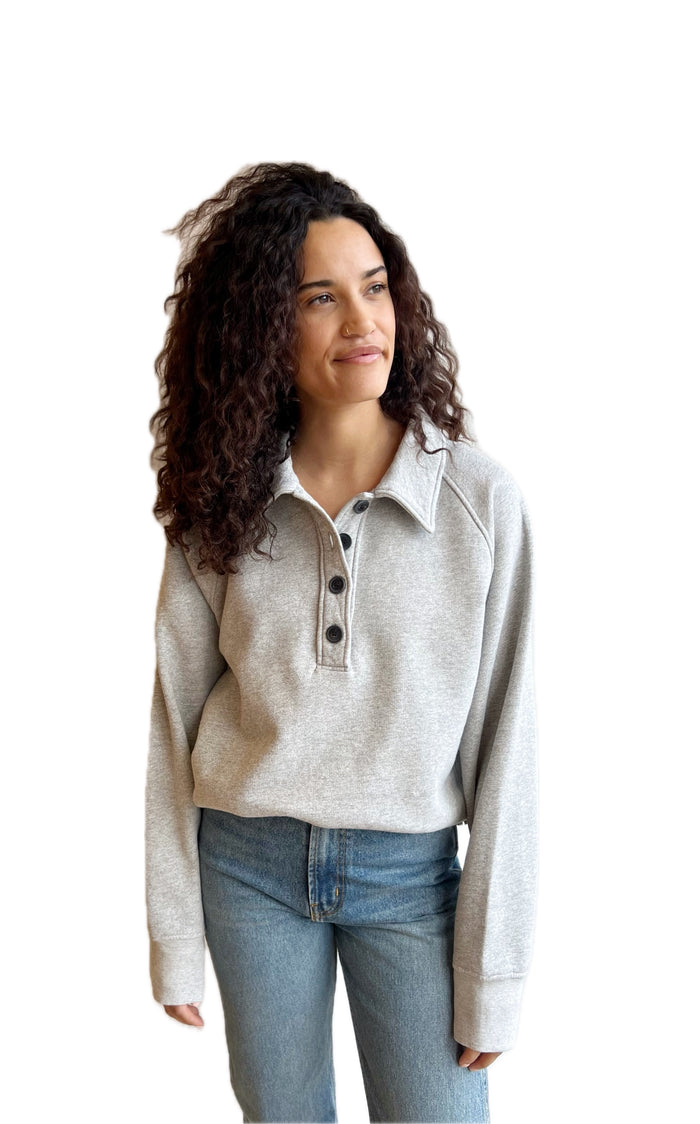Phoebe Pullover in Heather Grey