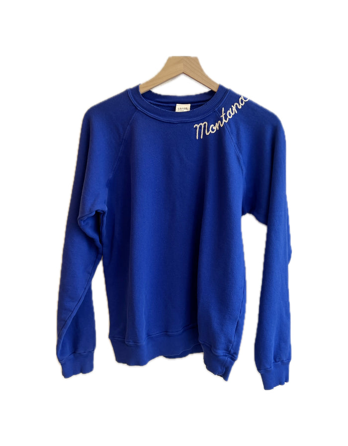 Royal blue embroidered Montana Sweatshirt