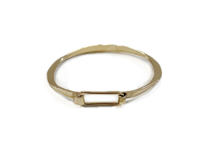 Handmade Buckle Clasp Bracelet: 14k gold