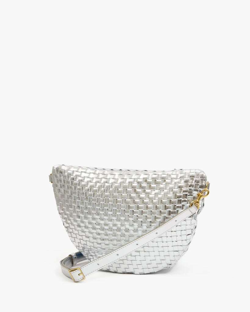 Grande Fanny Specchio Woven Checker Silver