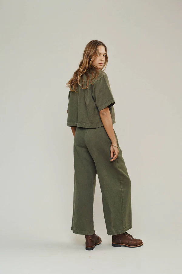 Phinney Twill Shirt in Olive Green