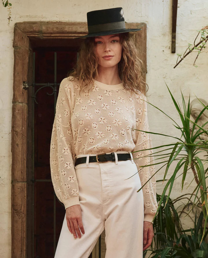 The Crochet Pullover in natural