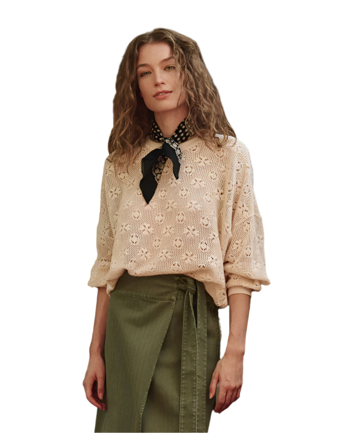 The Crochet Pullover in natural