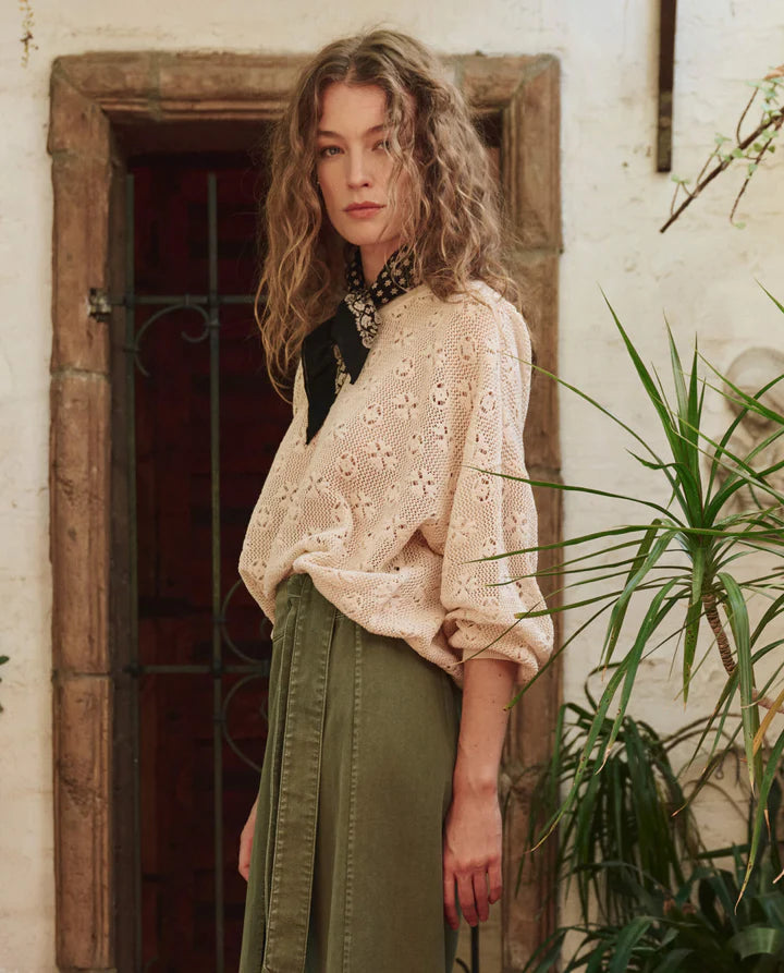The Crochet Pullover in natural