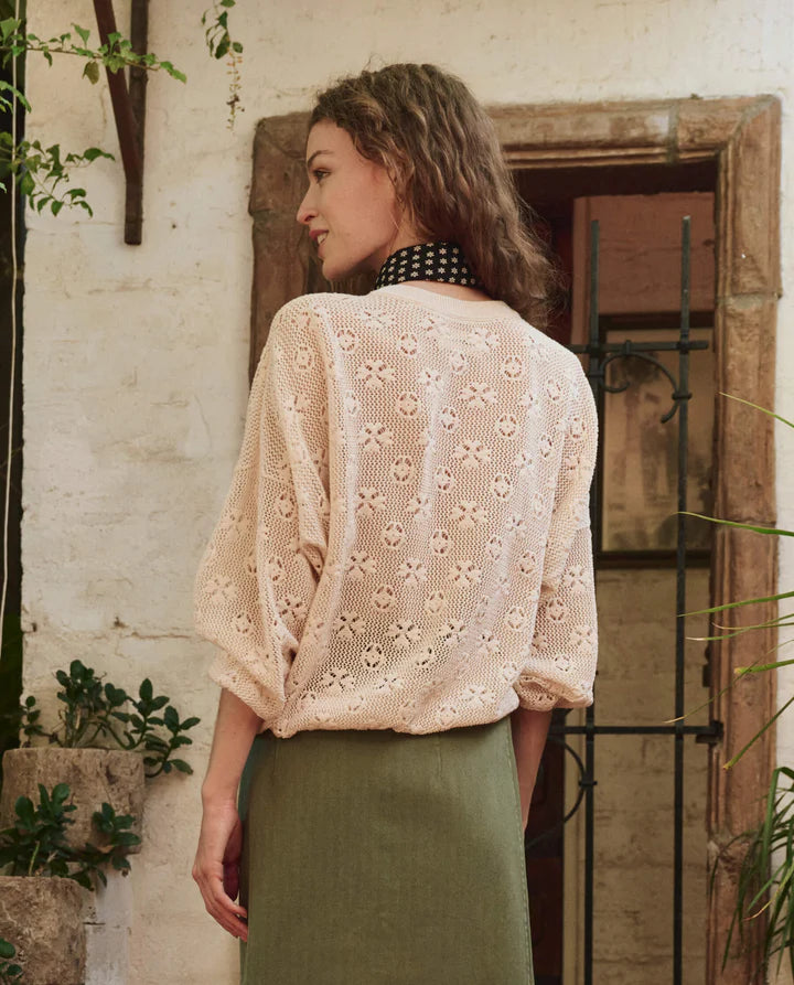 The Crochet Pullover in natural