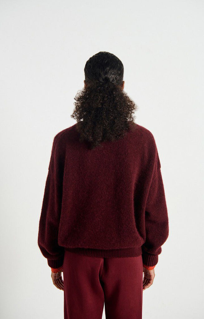 Vitow Jumper in Dark Red Melange