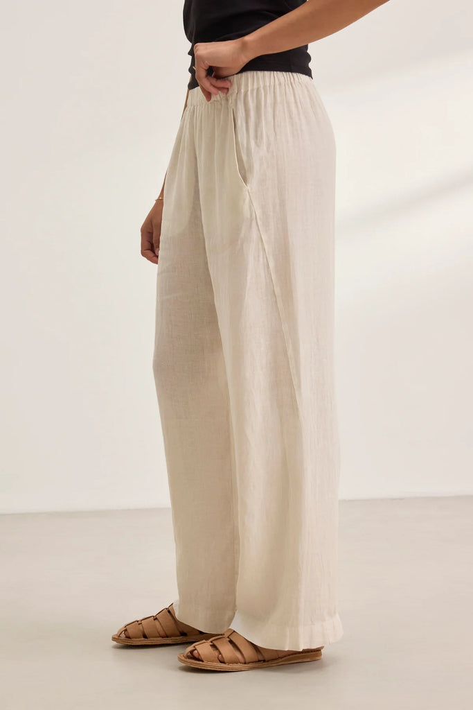 Stephanie woven linen pant in beach