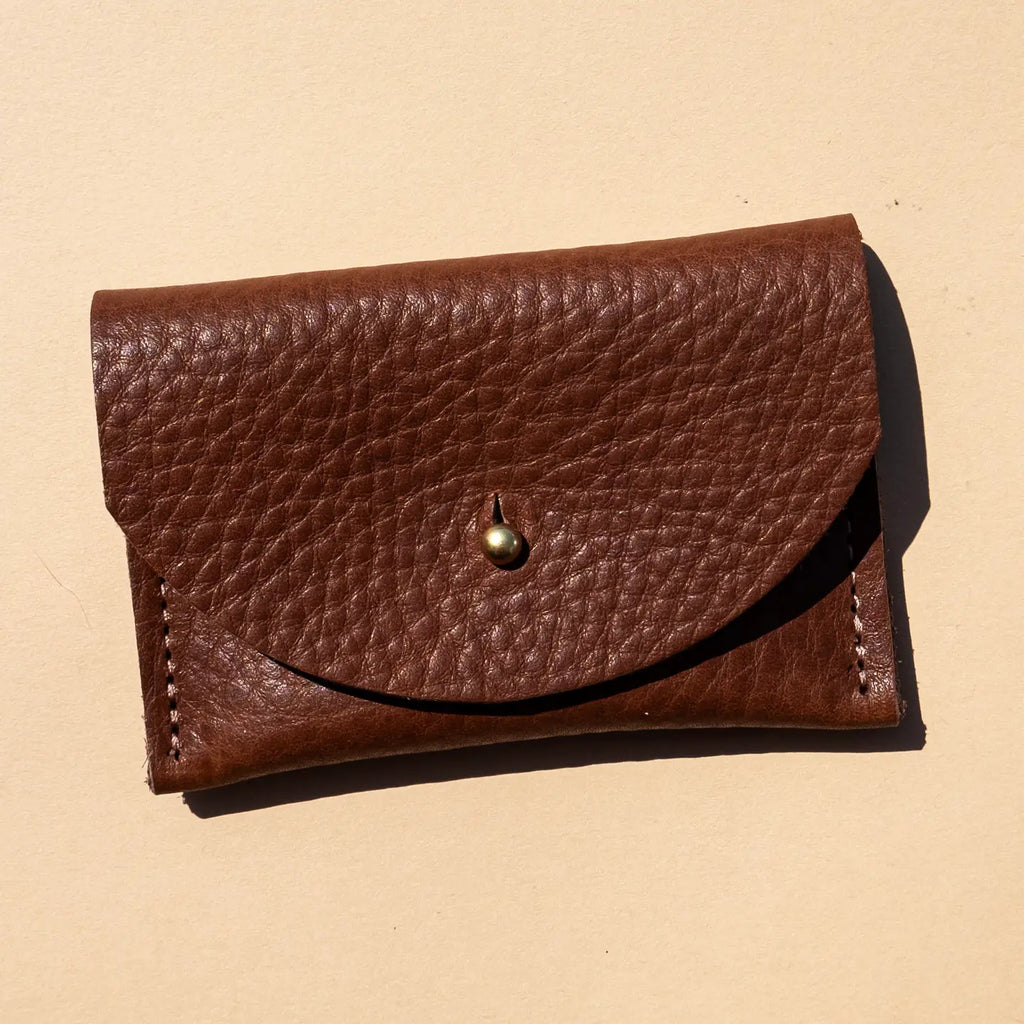 Chocolate leather cardholder