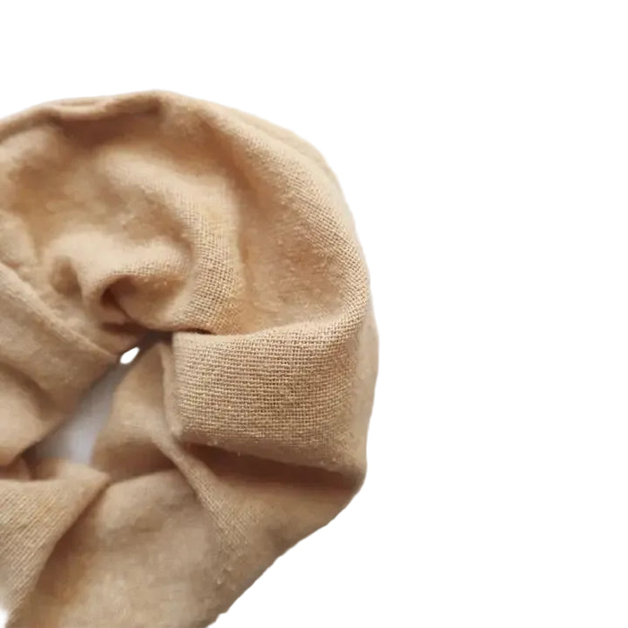 Oatmeal Raw Silk Scrunchie