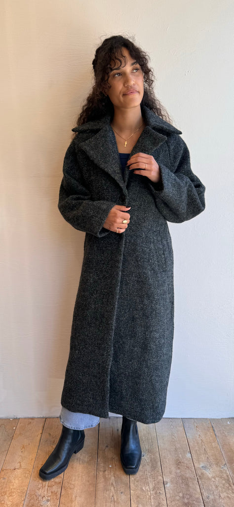 Wool Blend Maxi Coat