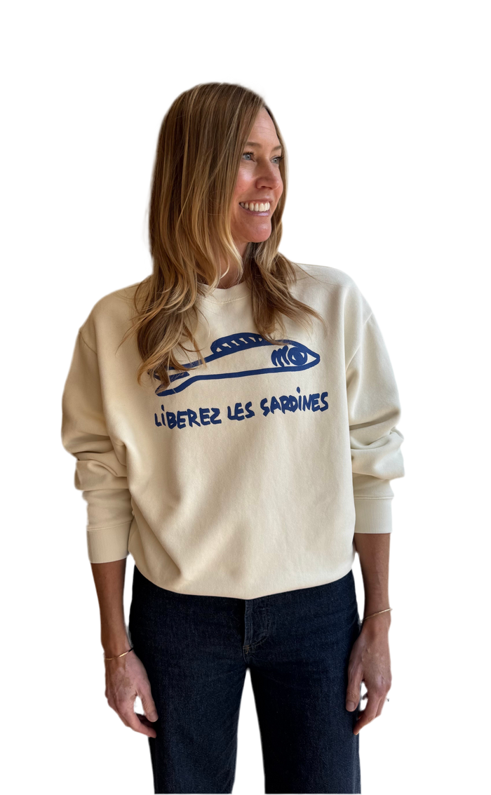 Cream Liberez Les Sardines sweatshirt