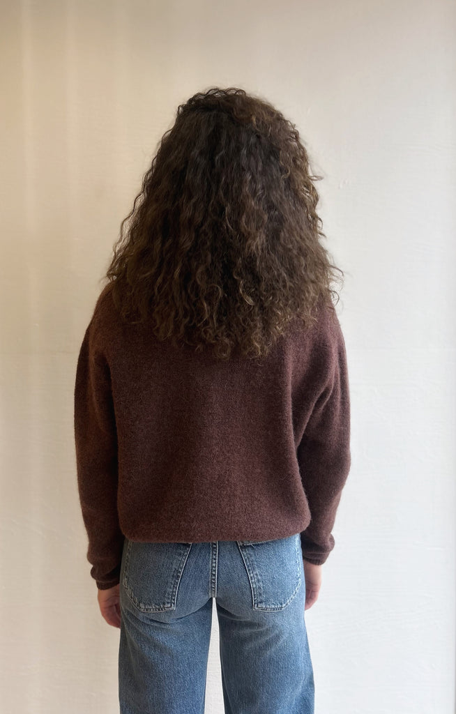 Vitow alpaca cardigan in choco melange