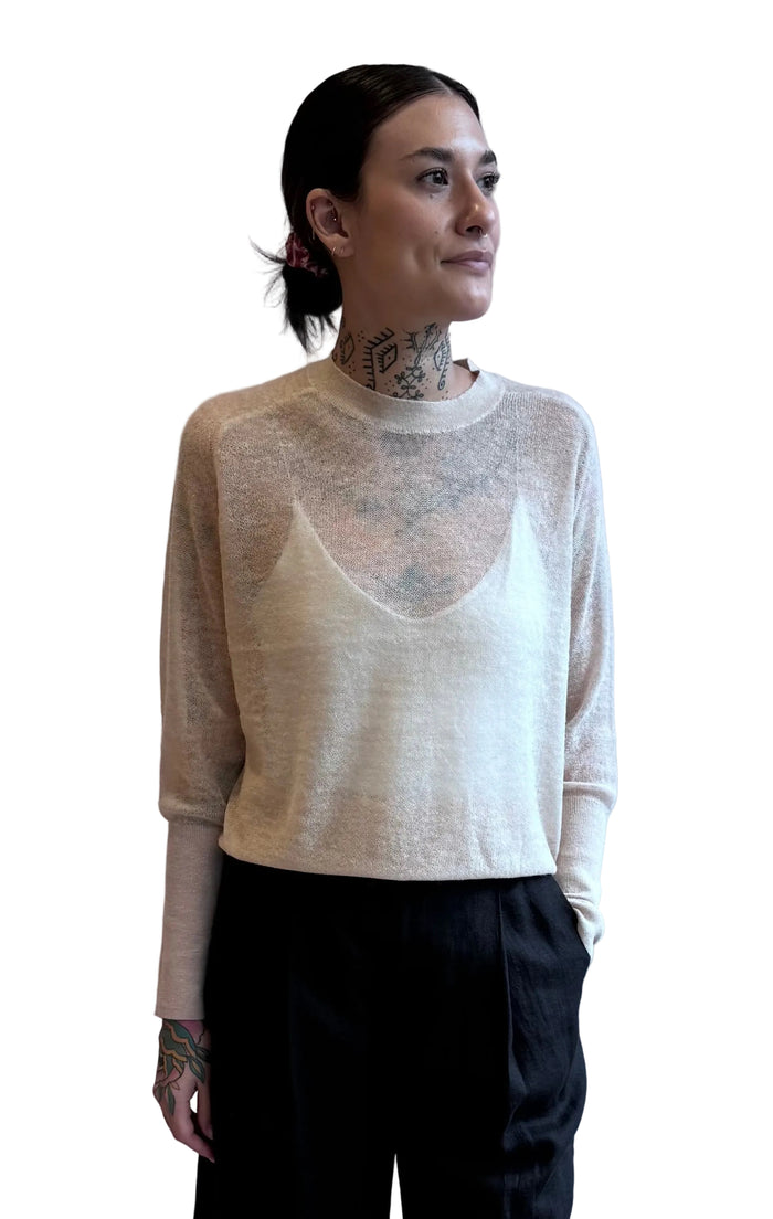 Adrian Crewneck in Nude Dulce Knit