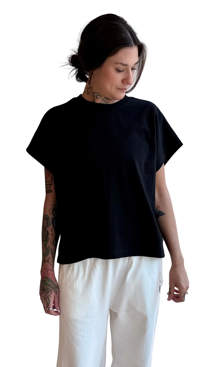 Jeanne Tee in black