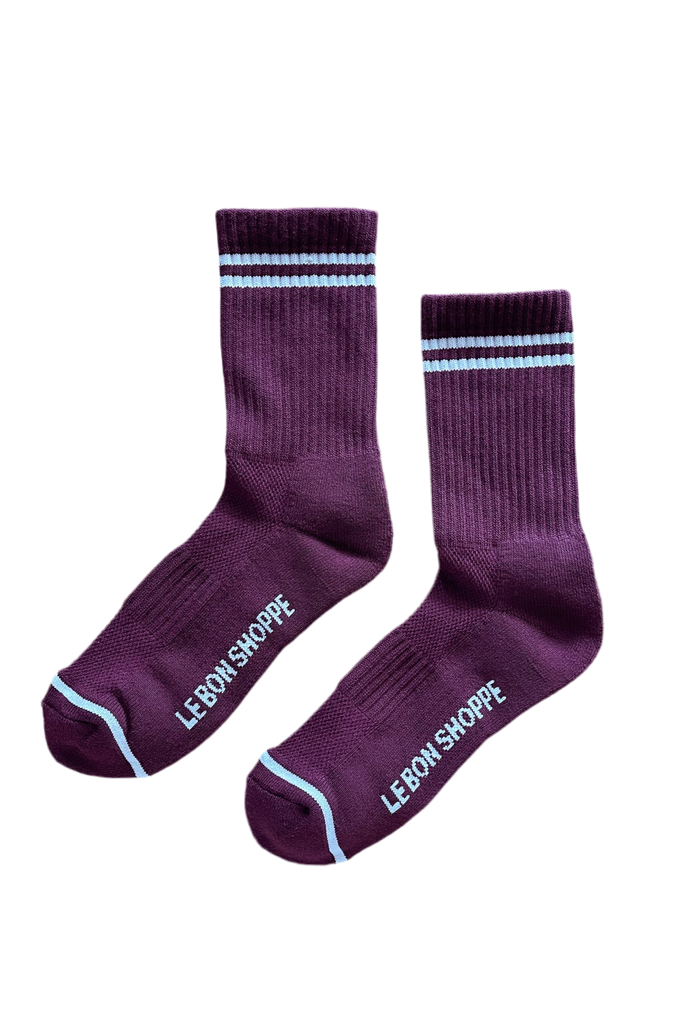 Boyfriend socks in maroon