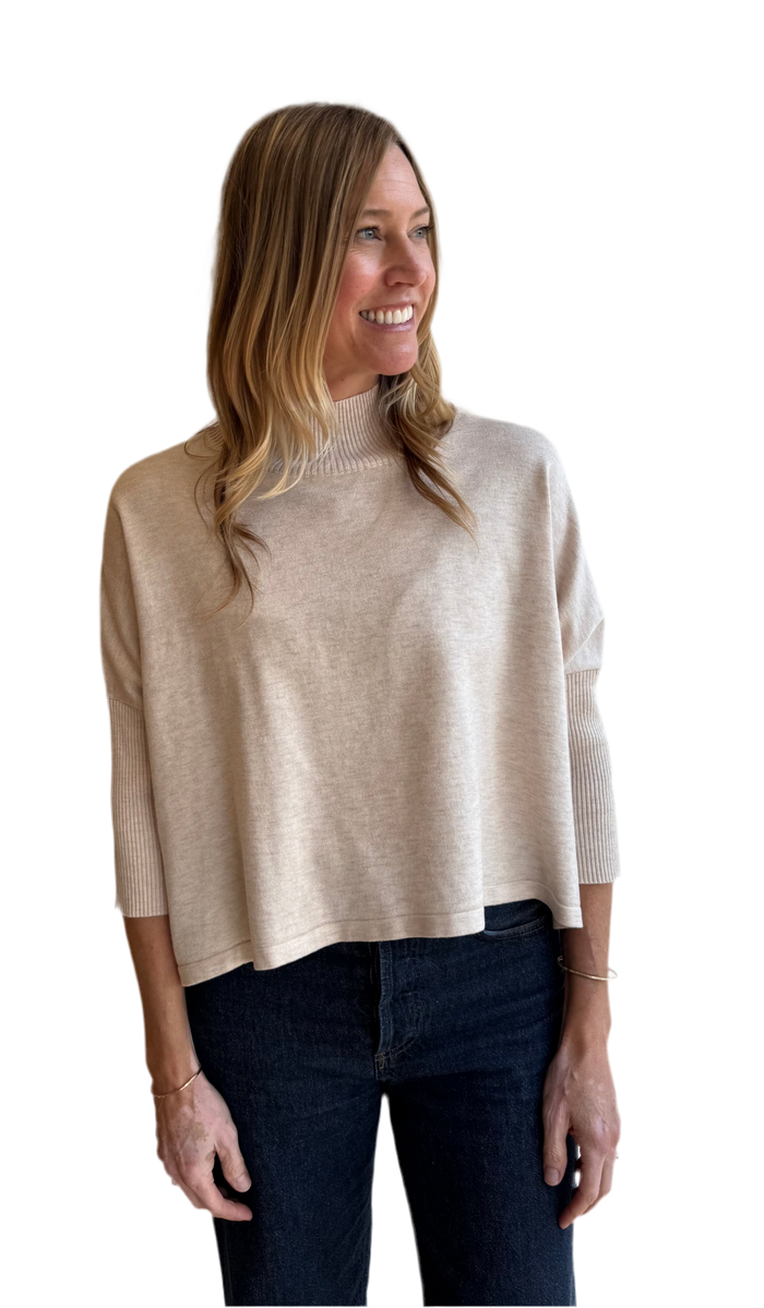 Cream Lightweight Ezra Sweater