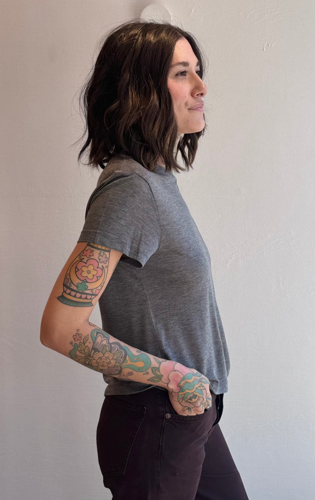 Adine Tencel Jersey Tee in Grey Heather