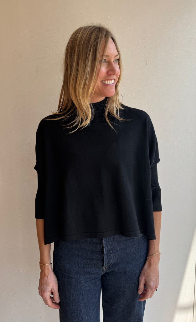 Black Lightweight Ezra Sweater