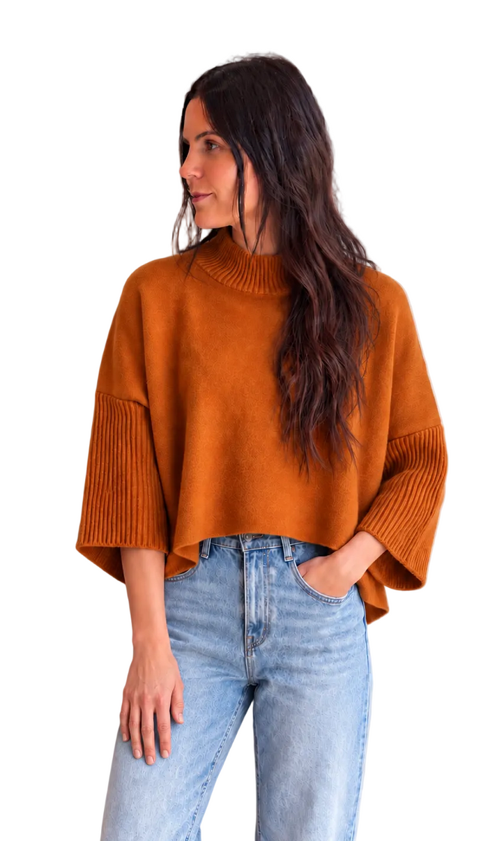 Burnt Orange Ezra sweater