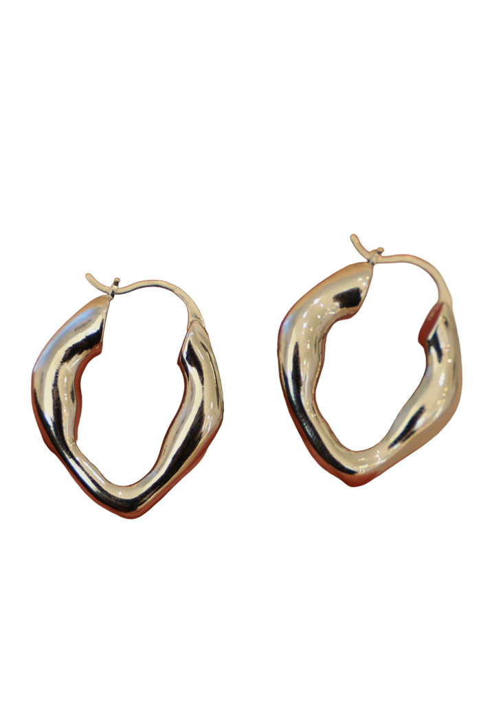 Organic Silver Hoops