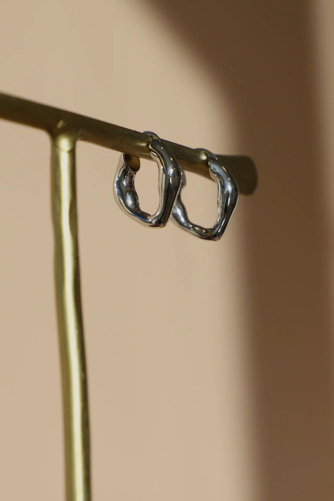 Organic Silver Hoops