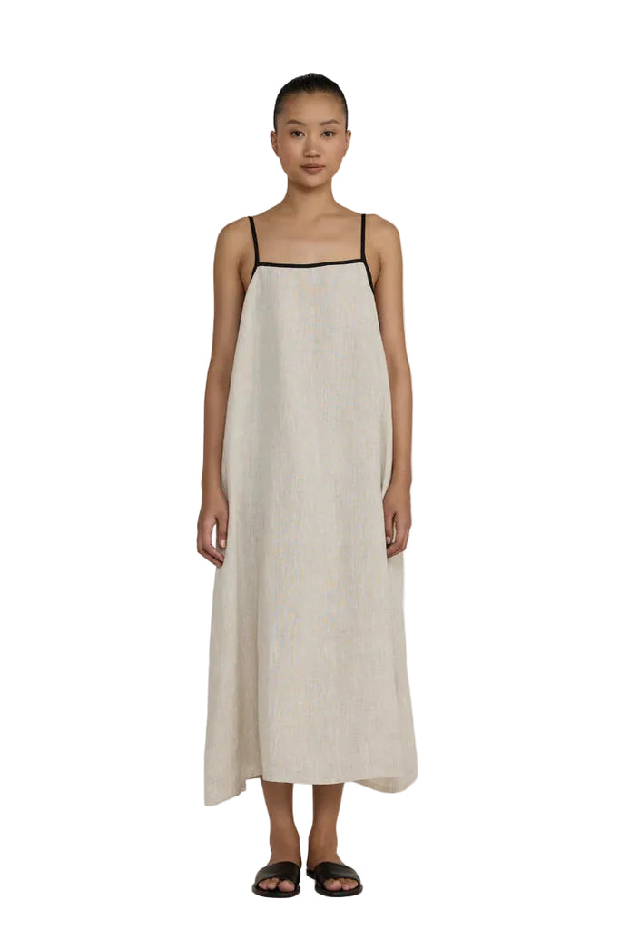 Tie Back Slip Dress in Natural