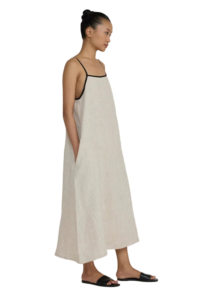 Tie Back Slip Dress in Natural