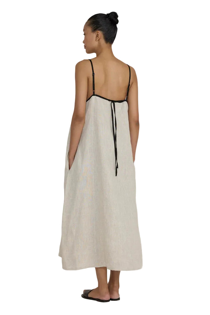 Tie Back Slip Dress in Natural