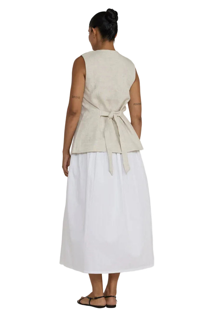 The Longline Vest in natural