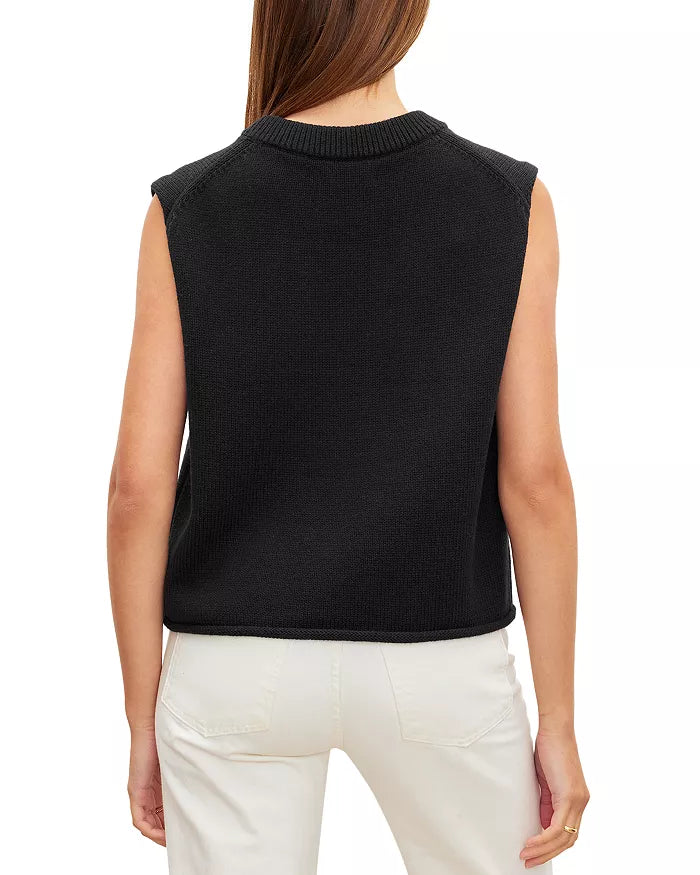 Black ASTER sleeveless sweater