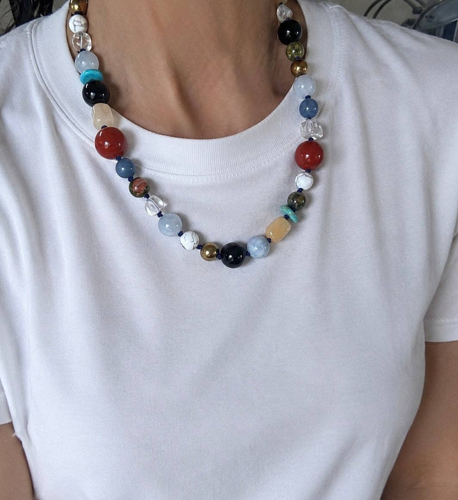 EMMI multi gemstone necklace