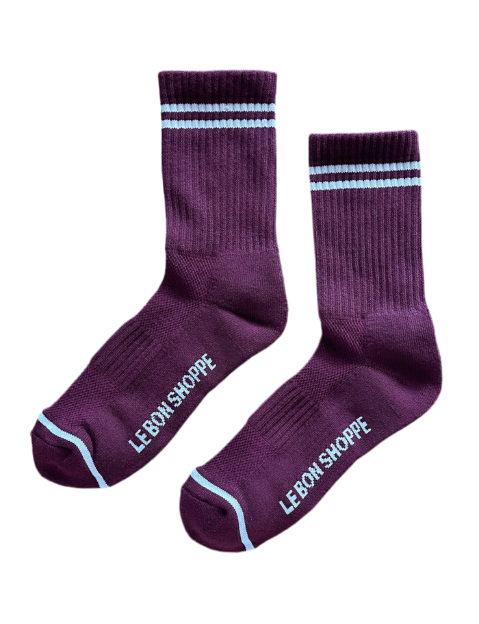 Boyfriend socks in maroon