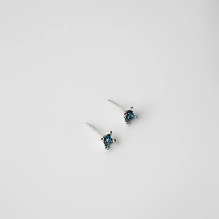 Josie Studs in Blue & Silver