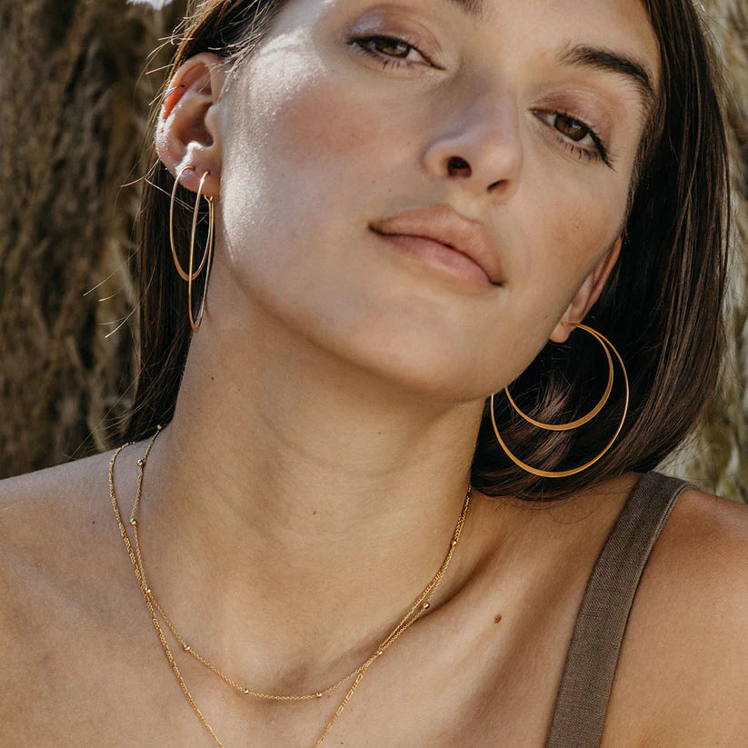 1.5" Classic Hoops - Gold