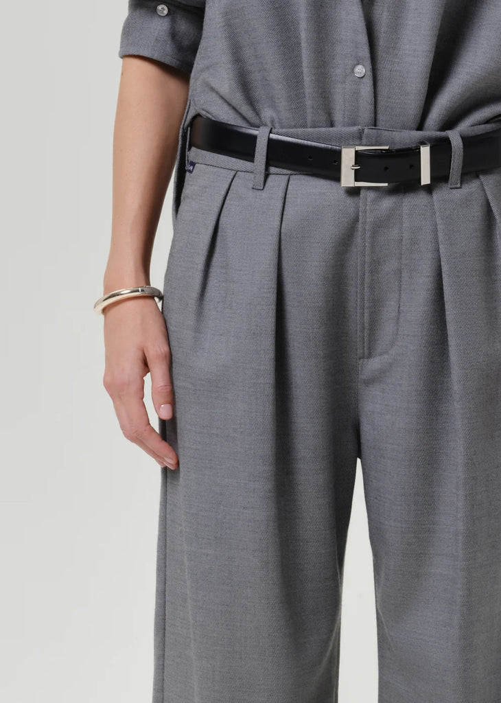 Ines Virgin Wool Trouser in Gris