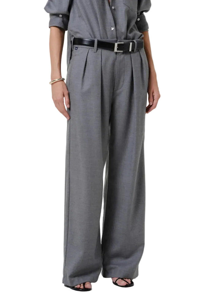 Ines Virgin Wool Trouser in Gris