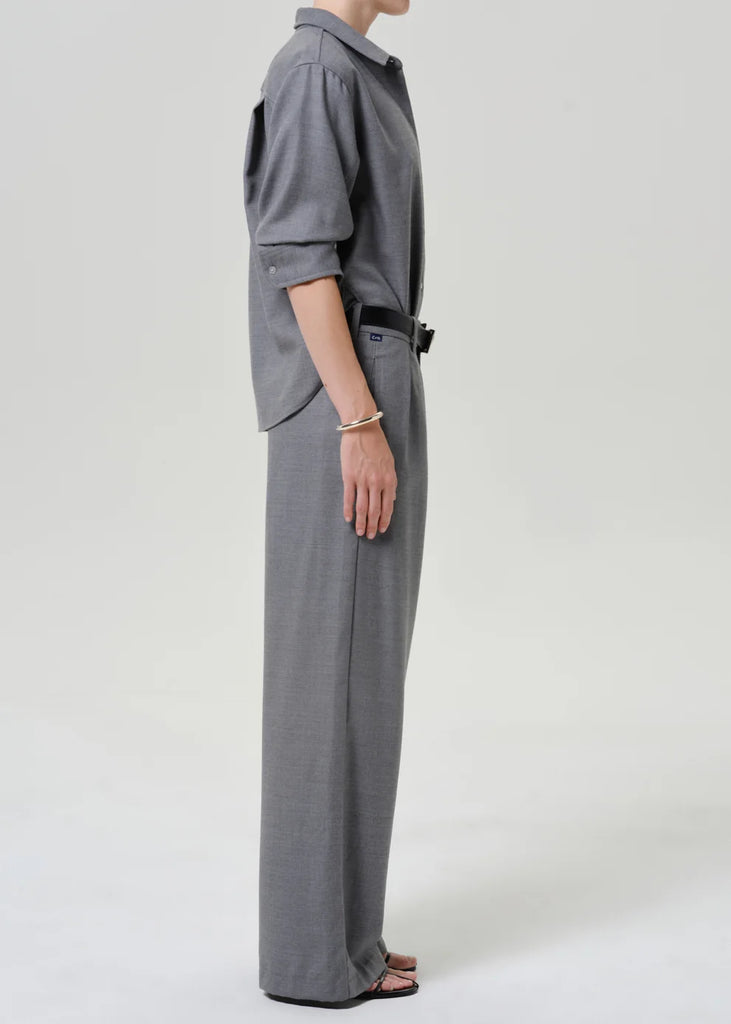 Ines Virgin Wool Trouser in Gris