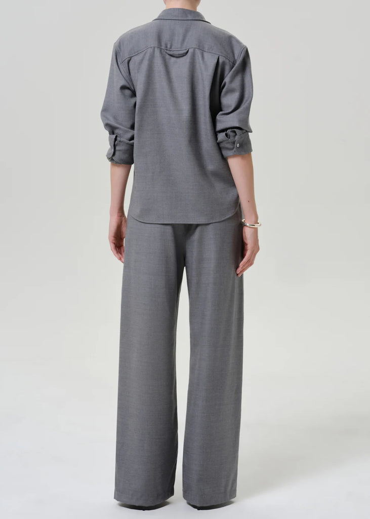 Ines Virgin Wool Trouser in Gris
