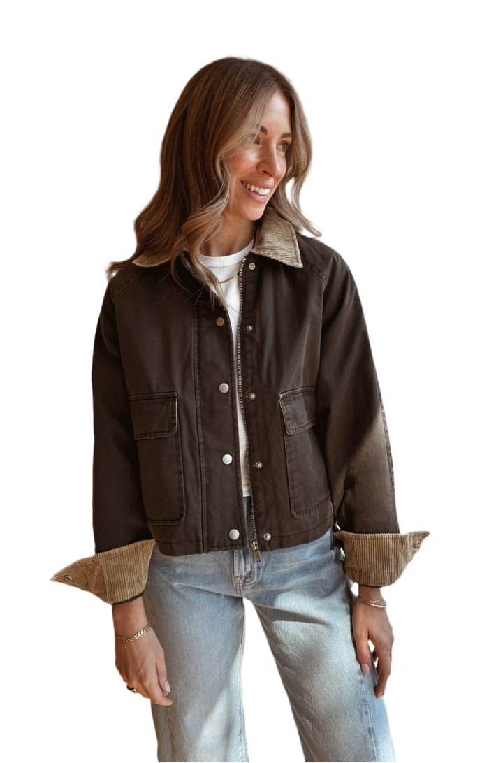 Washed black DIXON barn jacket